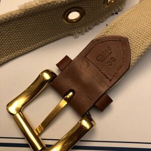 Chloe canvas distressed Women's Belt